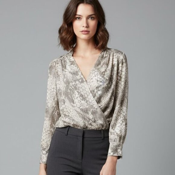 INC  International Concepts Animal Print Blouse - Picture 1 of 9